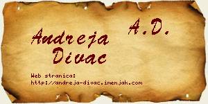 Andreja Divac vizit kartica